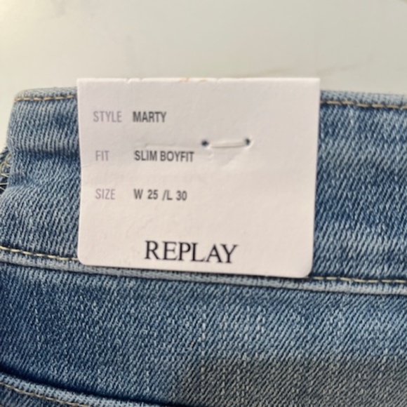 REPLAY Marty slim boyfit jeans size 25 x 30 - Picture 5 of 8